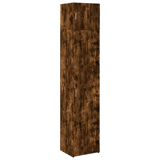 vidaXL Slim Storage Cabinet Smoked Oak 45x42.5x225 cm Engineered Wood 2