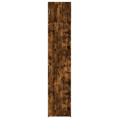 vidaXL Slim Storage Cabinet Smoked Oak 45x42.5x225 cm Engineered Wood 4