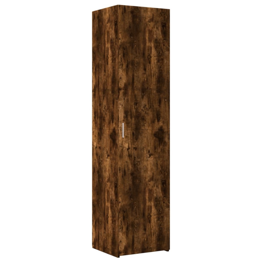 vidaXL Slim Storage Cabinet Smoked Oak 45x42.5x225 cm Engineered Wood 6