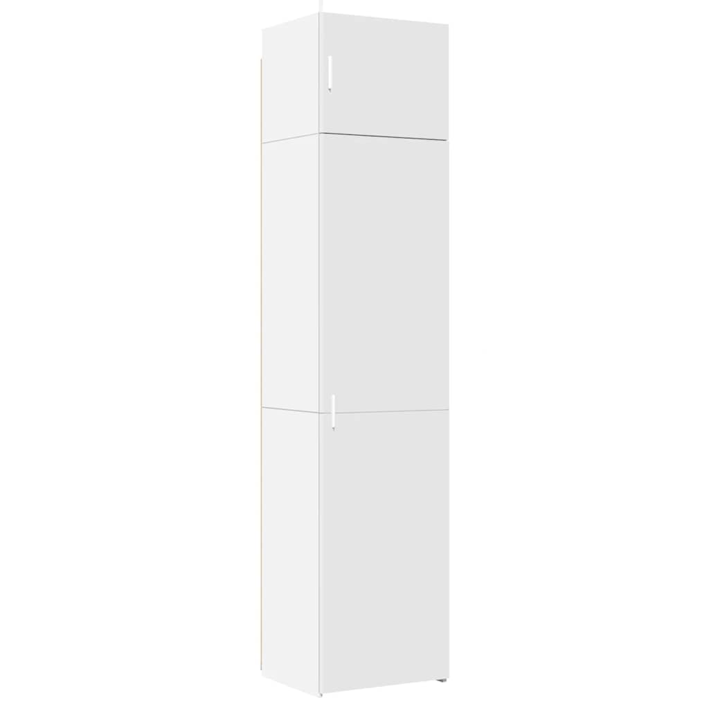 vidaXL Slim Storage Cabinet White 50x42.5x225 cm Engineered Wood 2