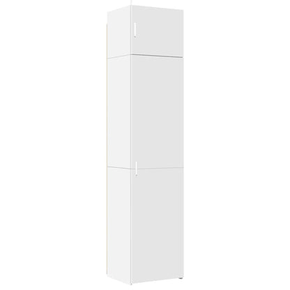 vidaXL Slim Storage Cabinet White 50x42.5x225 cm Engineered Wood 2