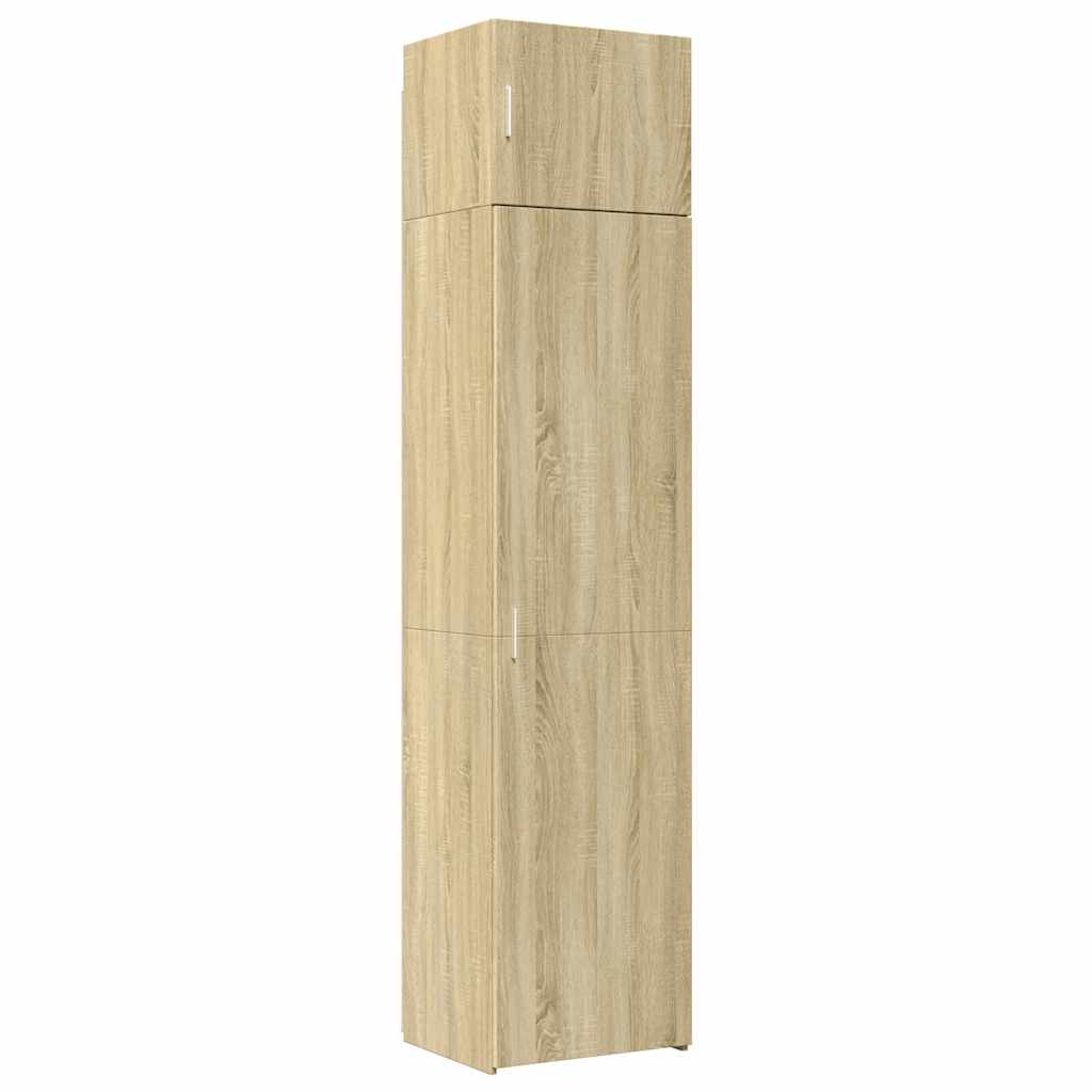 vidaXL Slim Storage Cabinet Sonoma Oak 50x42,5x225 cm Engineered Wood 2