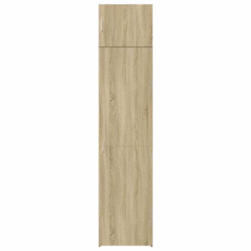 vidaXL Slim Storage Cabinet Sonoma Oak 50x42,5x225 cm Engineered Wood 3