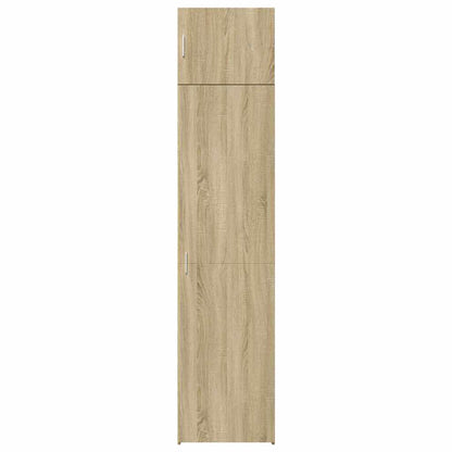 vidaXL Slim Storage Cabinet Sonoma Oak 50x42,5x225 cm Engineered Wood 3
