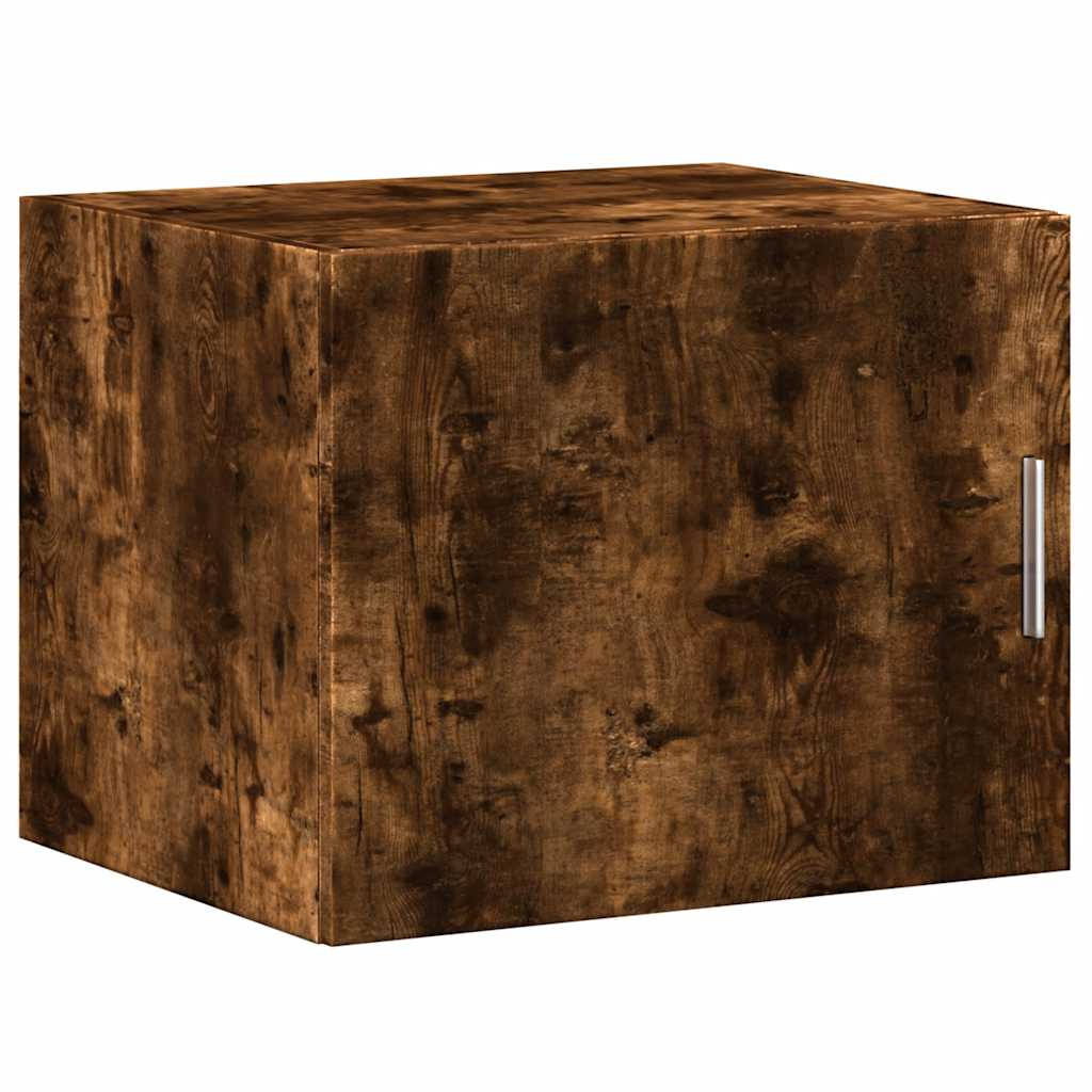 vidaXL Slim Storage Cabinet Smoked Oak 50x42.5x225 cm Engineered Wood 5