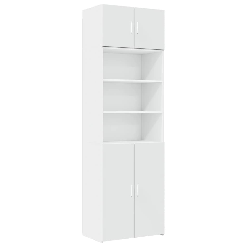 vidaXL Storage Cabinet White 70x42.5x225 cm Engineered Wood 2