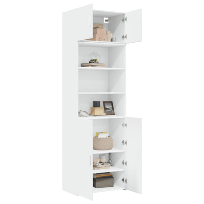 vidaXL Storage Cabinet White 70x42.5x225 cm Engineered Wood 3