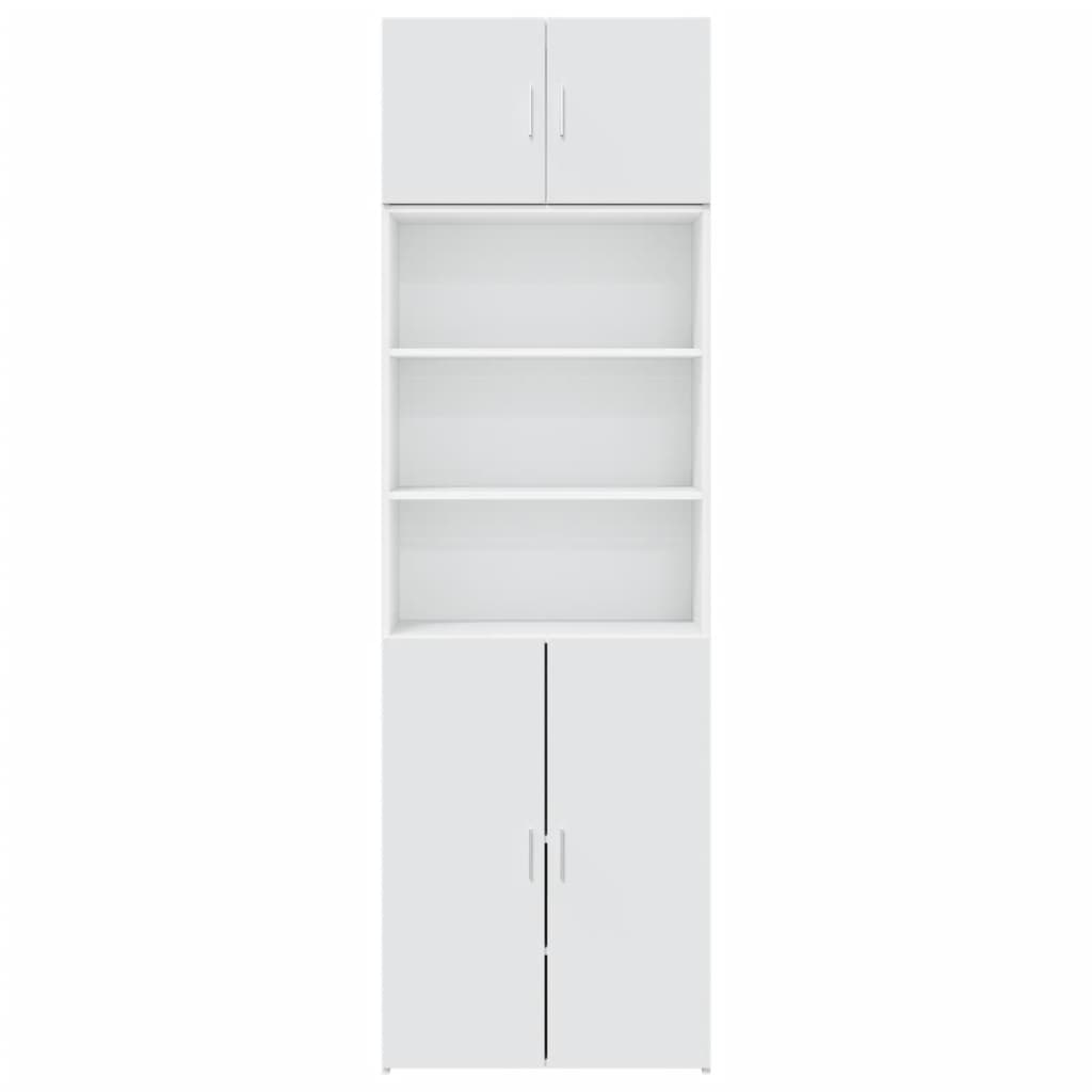 vidaXL Storage Cabinet White 70x42.5x225 cm Engineered Wood 4