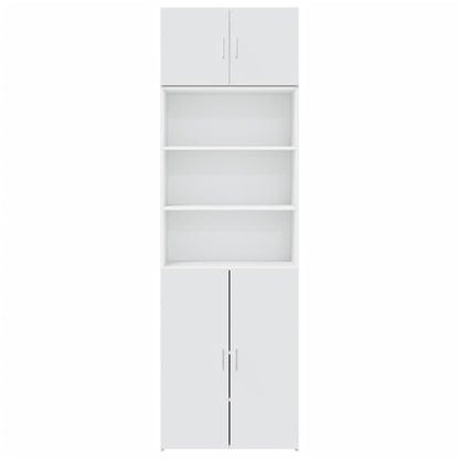 vidaXL Storage Cabinet White 70x42.5x225 cm Engineered Wood 4