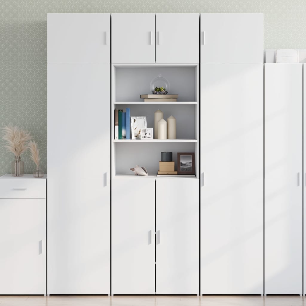 vidaXL Storage Cabinet White 70x42.5x225 cm Engineered Wood 1
