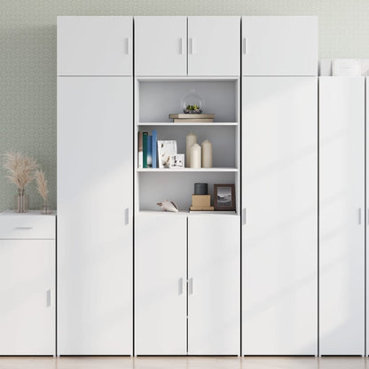 vidaXL Storage Cabinet White 70x42.5x225 cm Engineered Wood 1