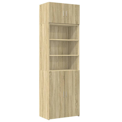 vidaXL Storage Cabinet Sonoma Oak 70x42.5x225 cm Engineered Wood 2