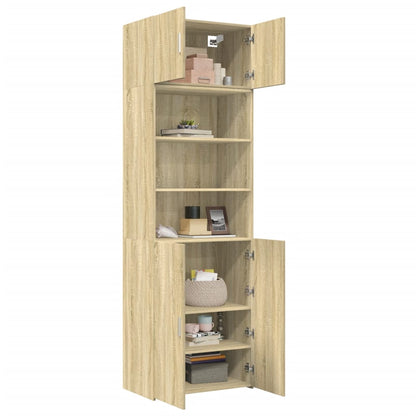 vidaXL Storage Cabinet Sonoma Oak 70x42.5x225 cm Engineered Wood 3