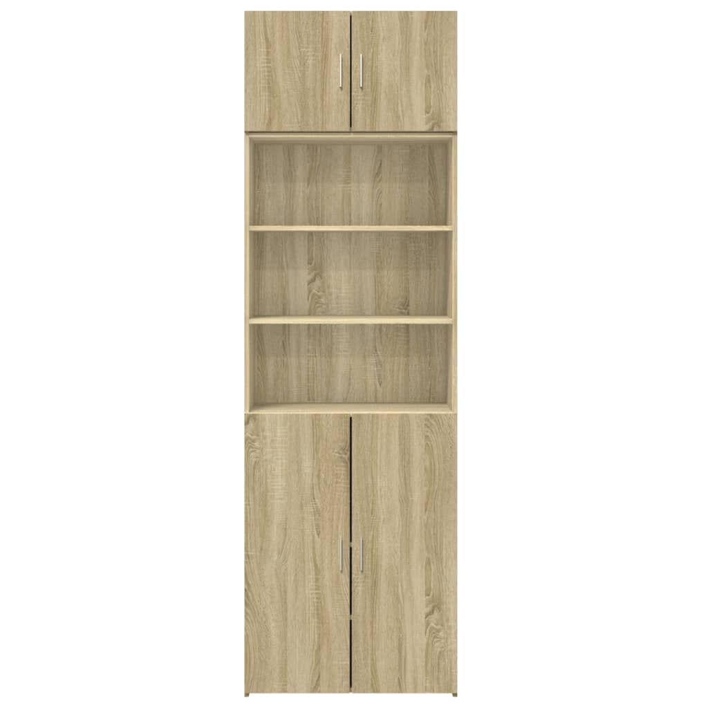 vidaXL Storage Cabinet Sonoma Oak 70x42.5x225 cm Engineered Wood 4