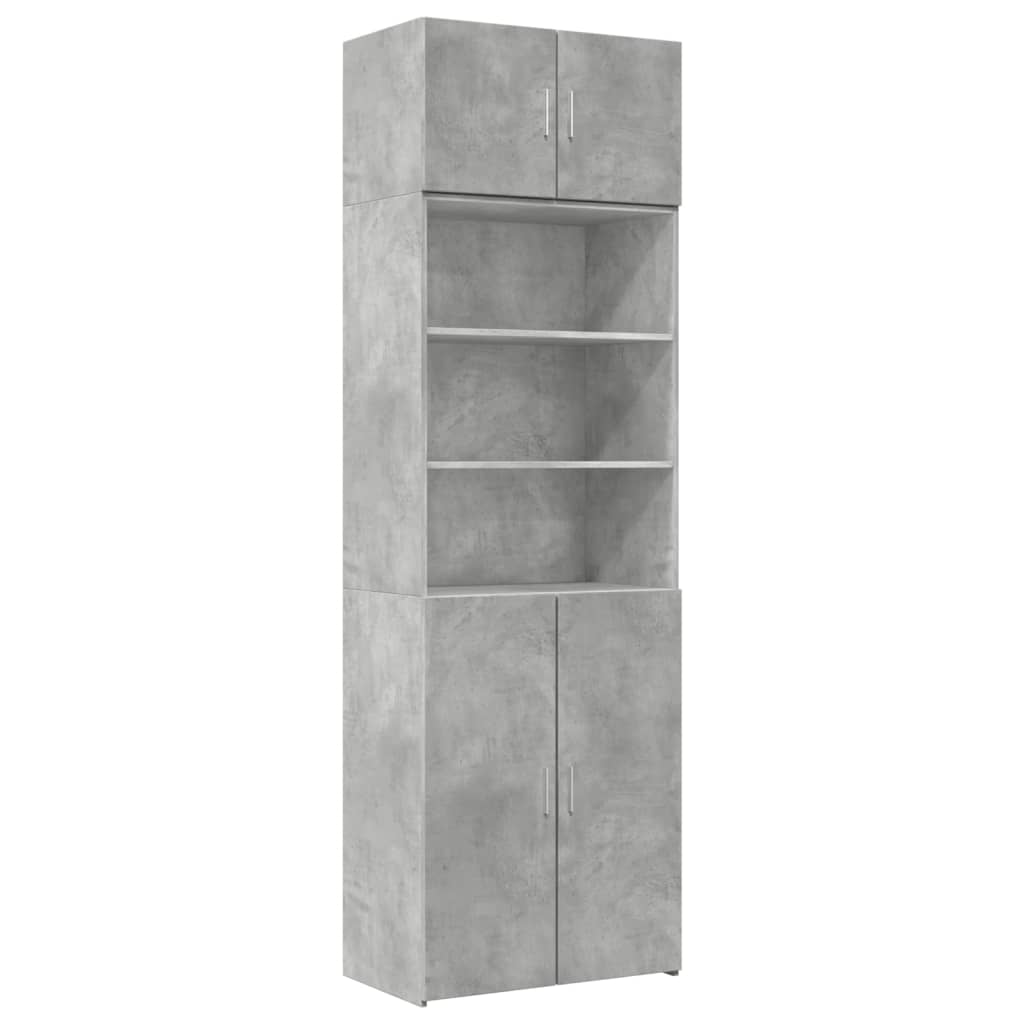 vidaXL Storage Cabinet Concrete Grey 70x42.5x225 cm Engineered Wood 2