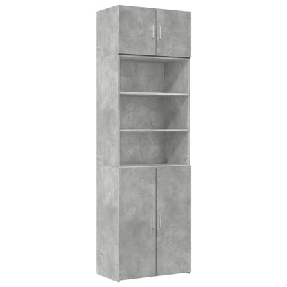 vidaXL Storage Cabinet Concrete Grey 70x42.5x225 cm Engineered Wood 2