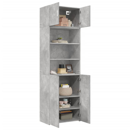 vidaXL Storage Cabinet Concrete Grey 70x42.5x225 cm Engineered Wood 3