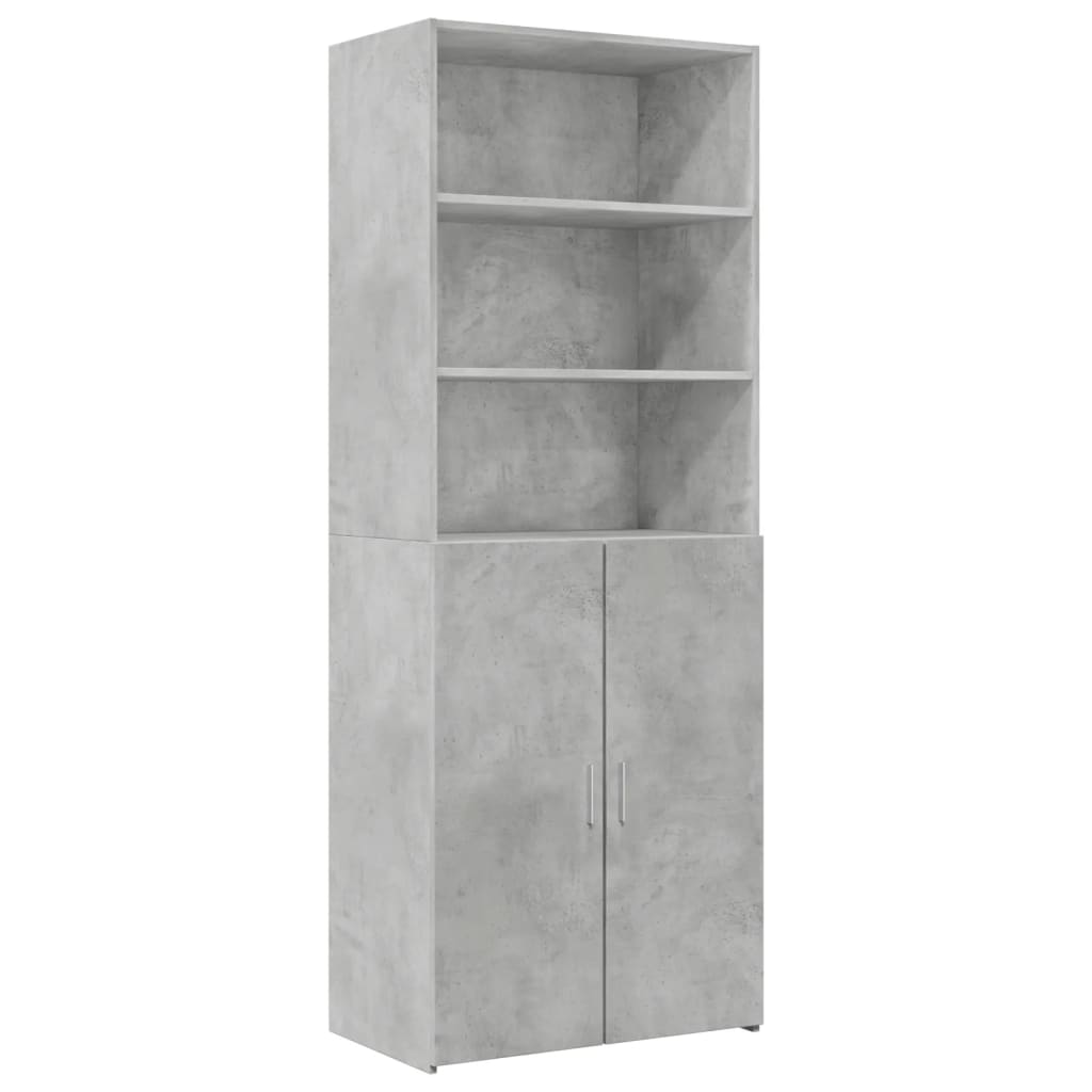 vidaXL Storage Cabinet Concrete Grey 70x42.5x225 cm Engineered Wood 6