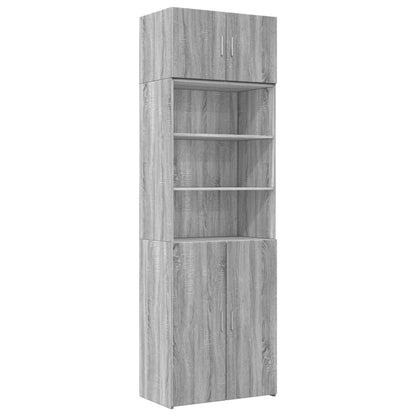 vidaXL Storage Cabinet Grey Sonoma 70x42,5x225 cm Engineered Wood 2