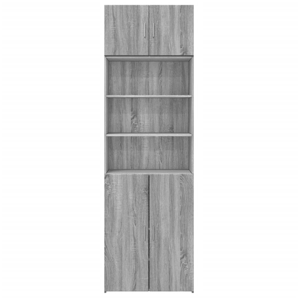 vidaXL Storage Cabinet Grey Sonoma 70x42,5x225 cm Engineered Wood 3