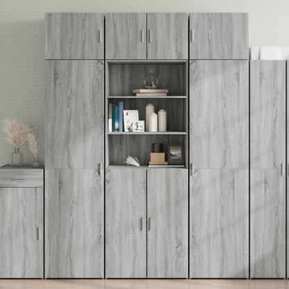 vidaXL Storage Cabinet Grey Sonoma 70x42,5x225 cm Engineered Wood 1