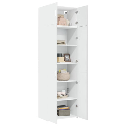 vidaXL Storage Cabinet White 70x42.5x225 cm Engineered Wood 3