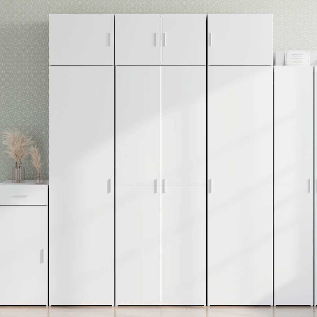 vidaXL Storage Cabinet White 70x42.5x225 cm Engineered Wood 1