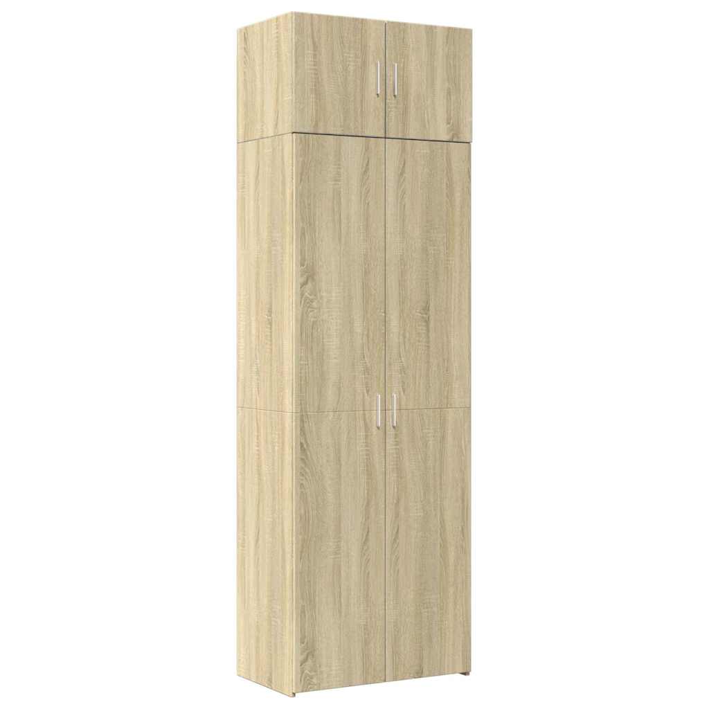 vidaXL Storage Cabinet Sonoma Oak 70x42.5x225 cm Engineered Wood 2