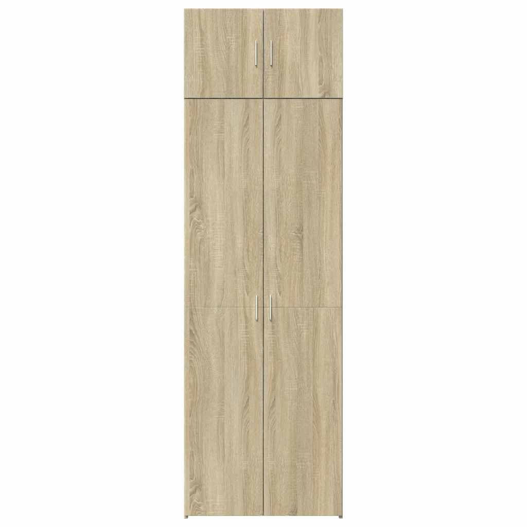 vidaXL Storage Cabinet Sonoma Oak 70x42.5x225 cm Engineered Wood 4