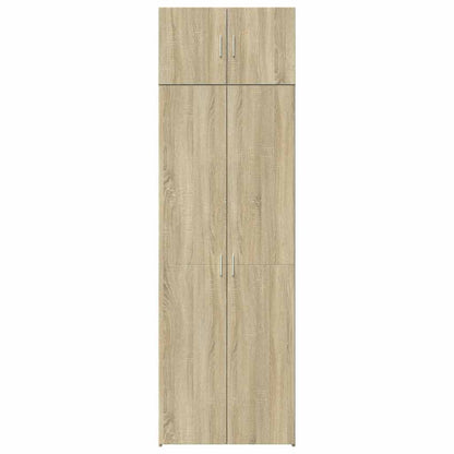 vidaXL Storage Cabinet Sonoma Oak 70x42.5x225 cm Engineered Wood 4
