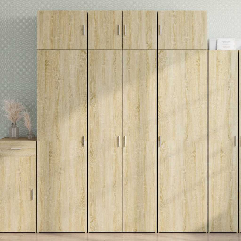 vidaXL Storage Cabinet Sonoma Oak 70x42.5x225 cm Engineered Wood 1