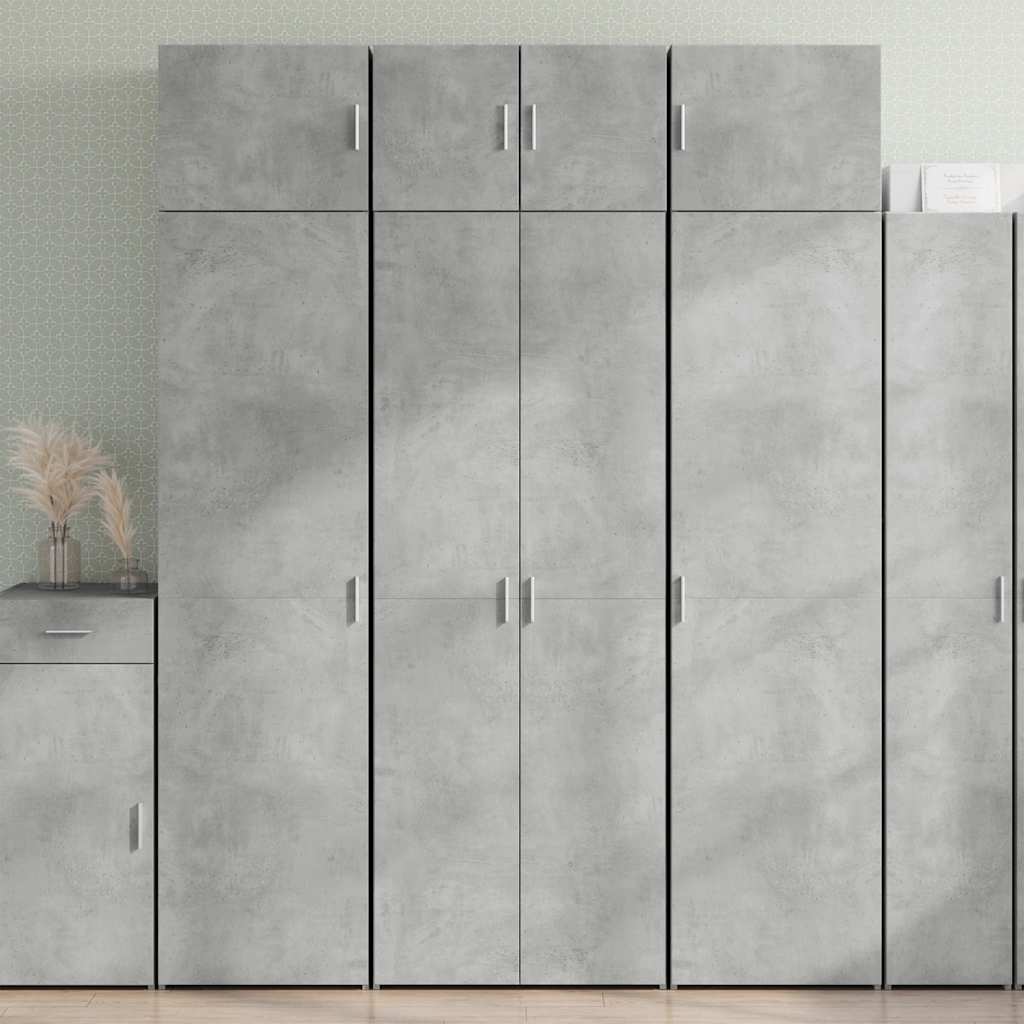vidaXL Storage Cabinet Concrete Grey 70x42.5x225 cm Engineered Wood 1