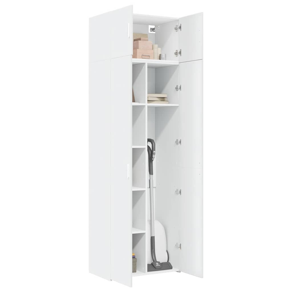 vidaXL Storage Cabinet White 70x42,5x225 cm Engineered Wood 3