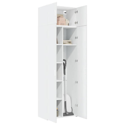 vidaXL Storage Cabinet White 70x42,5x225 cm Engineered Wood 3