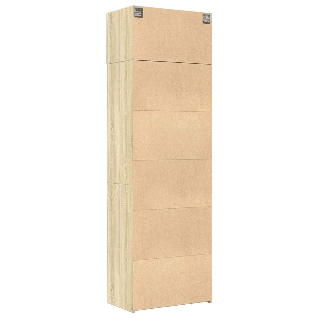 vidaXL Storage Cabinet Sonoma Oak 70x42,5x225 cm Engineered Wood 6