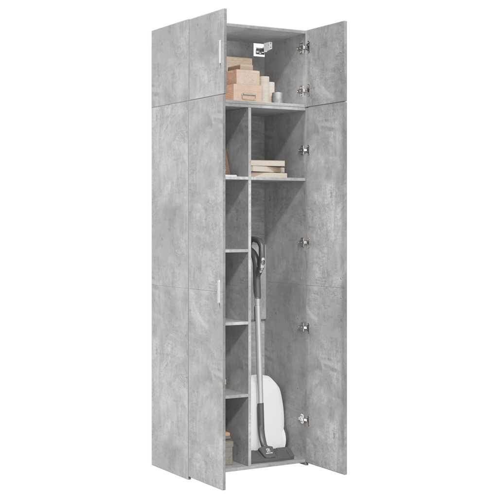 vidaXL Storage Cabinet Concrete Grey 70x42,5x225 cm Engineered Wood 3