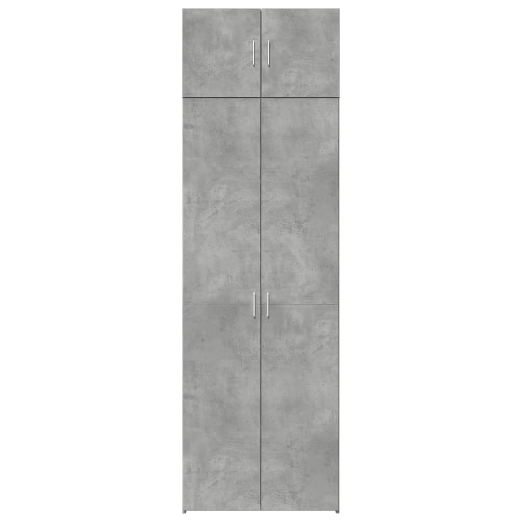 vidaXL Storage Cabinet Concrete Grey 70x42,5x225 cm Engineered Wood 4