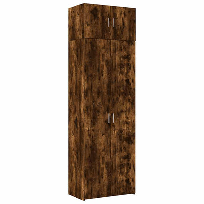 vidaXL Storage Cabinet Smoked Oak 70x42.5x225 cm Engineered Wood 2