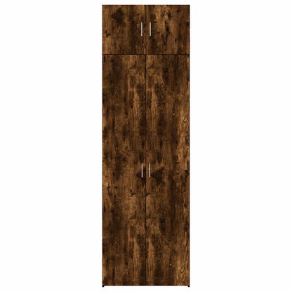 vidaXL Storage Cabinet Smoked Oak 70x42.5x225 cm Engineered Wood 4