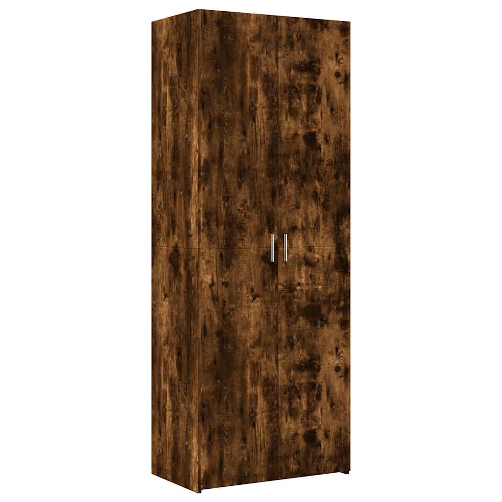 vidaXL Storage Cabinet Smoked Oak 70x42.5x225 cm Engineered Wood 6