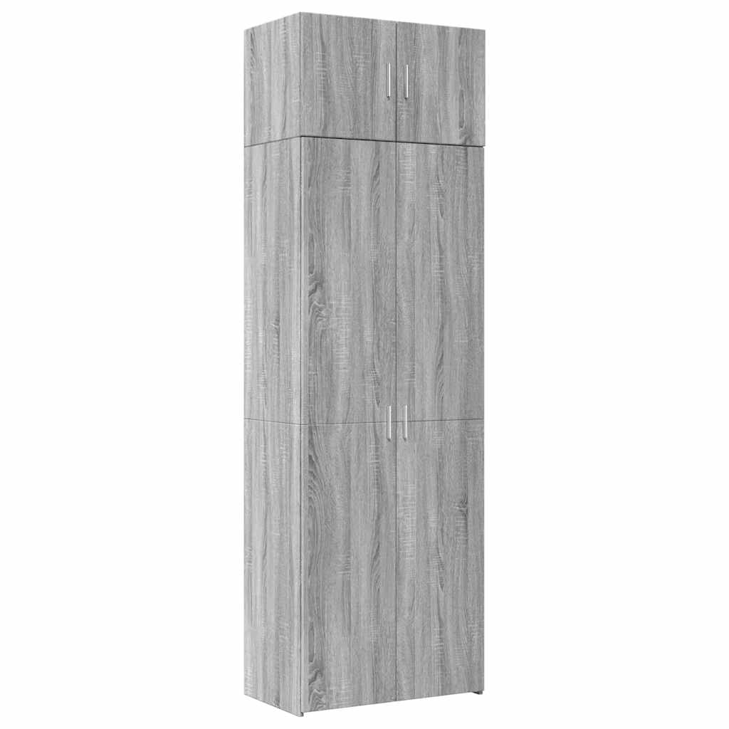vidaXL Storage Cabinet Grey Sonoma 70x42.5x225 cm Engineered Wood 2