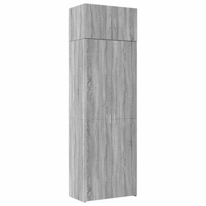 vidaXL Storage Cabinet Grey Sonoma 70x42.5x225 cm Engineered Wood 2