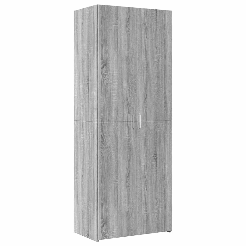 vidaXL Storage Cabinet Grey Sonoma 70x42.5x225 cm Engineered Wood 6