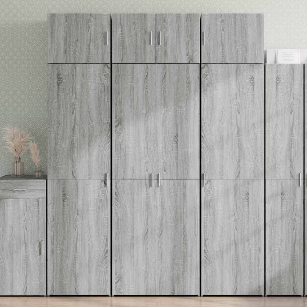 vidaXL Storage Cabinet Grey Sonoma 70x42.5x225 cm Engineered Wood 1