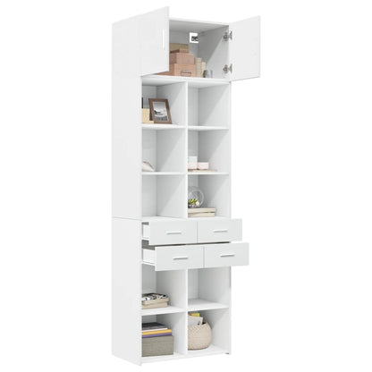 vidaXL Storage Cabinet White 70x42.5x225 cm Engineered Wood 3
