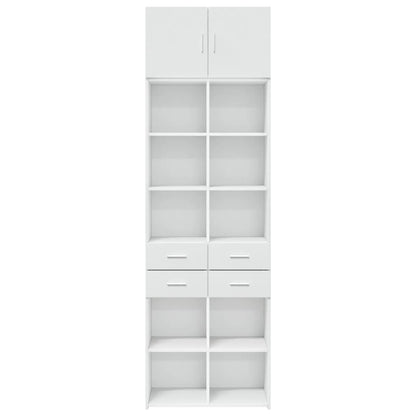 vidaXL Storage Cabinet White 70x42.5x225 cm Engineered Wood 4