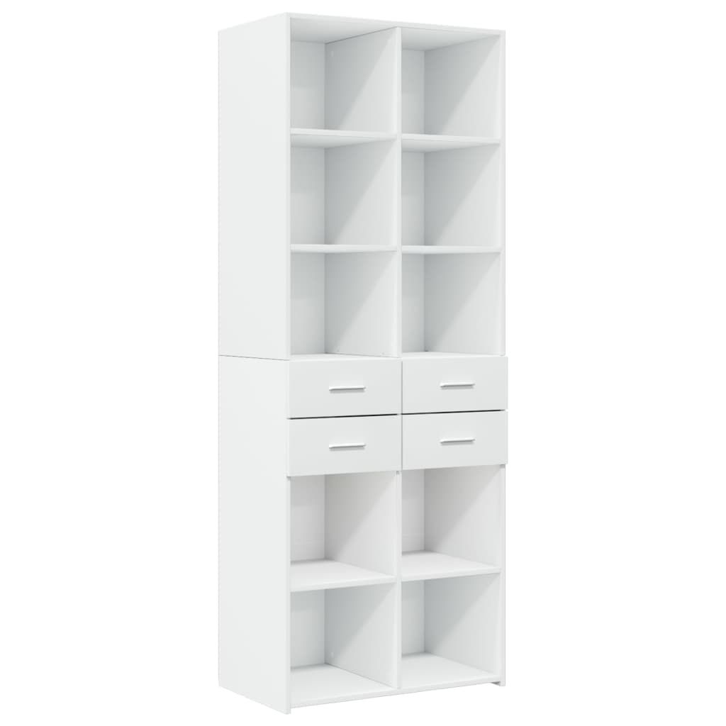vidaXL Storage Cabinet White 70x42.5x225 cm Engineered Wood 6
