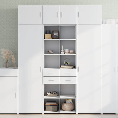 vidaXL Storage Cabinet White 70x42.5x225 cm Engineered Wood 1
