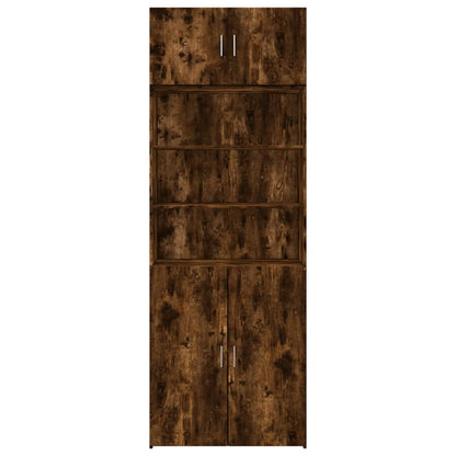 vidaXL Storage Cabinet Smoked Oak 80x42,5x225 cm Engineered Wood 3