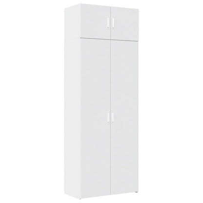 vidaXL Storage Cabinet White 80x42,5x225 cm Engineered Wood 2